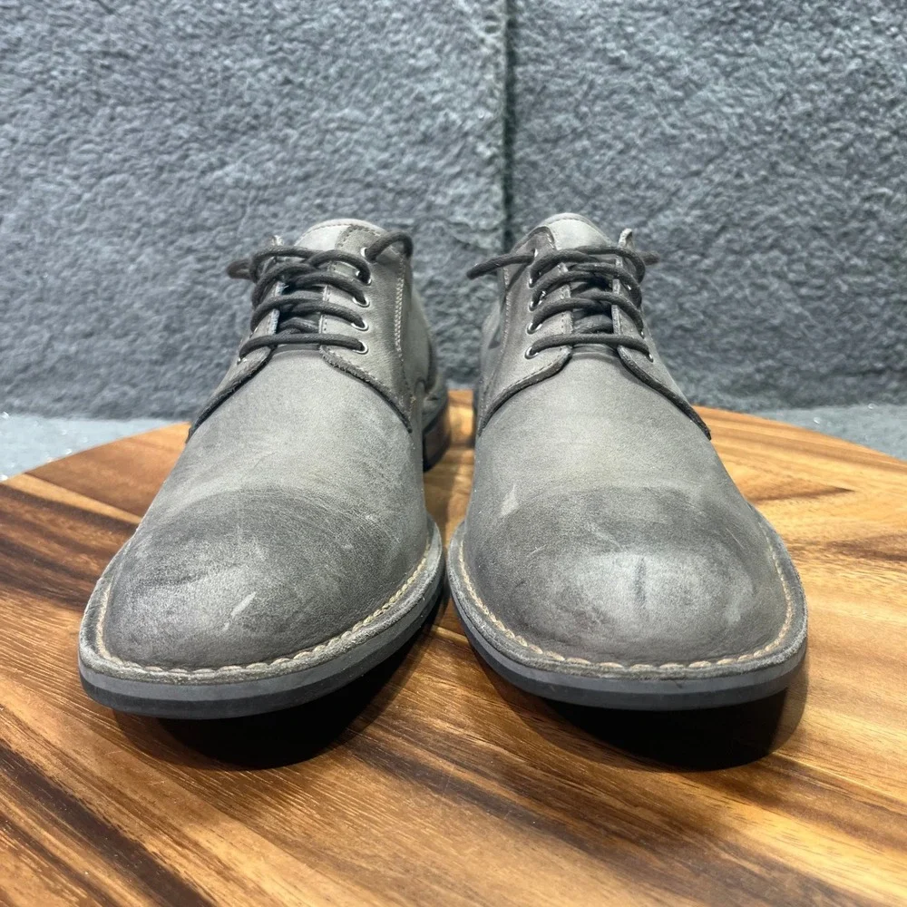 Men's Gray Suede Leather Dress Shoes Lace Up Derby Chukka Boots Nike Air Size 11